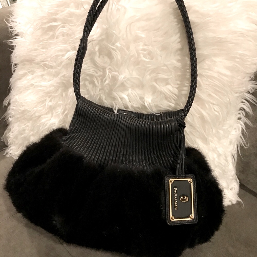 Paolo Masi Leather and Mink bag